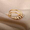 Bague Orélisse à billes dorées